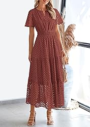 PRETTYGARDEN Womens 2025 Summer Maxi Dress Short