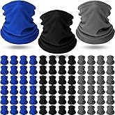 Handepo 75 Pcs Winter Fleece Neck Warmer Gaiter Windproof Scarf Mask Cover Warm Gaiter with Drawstring for Ski Men Women