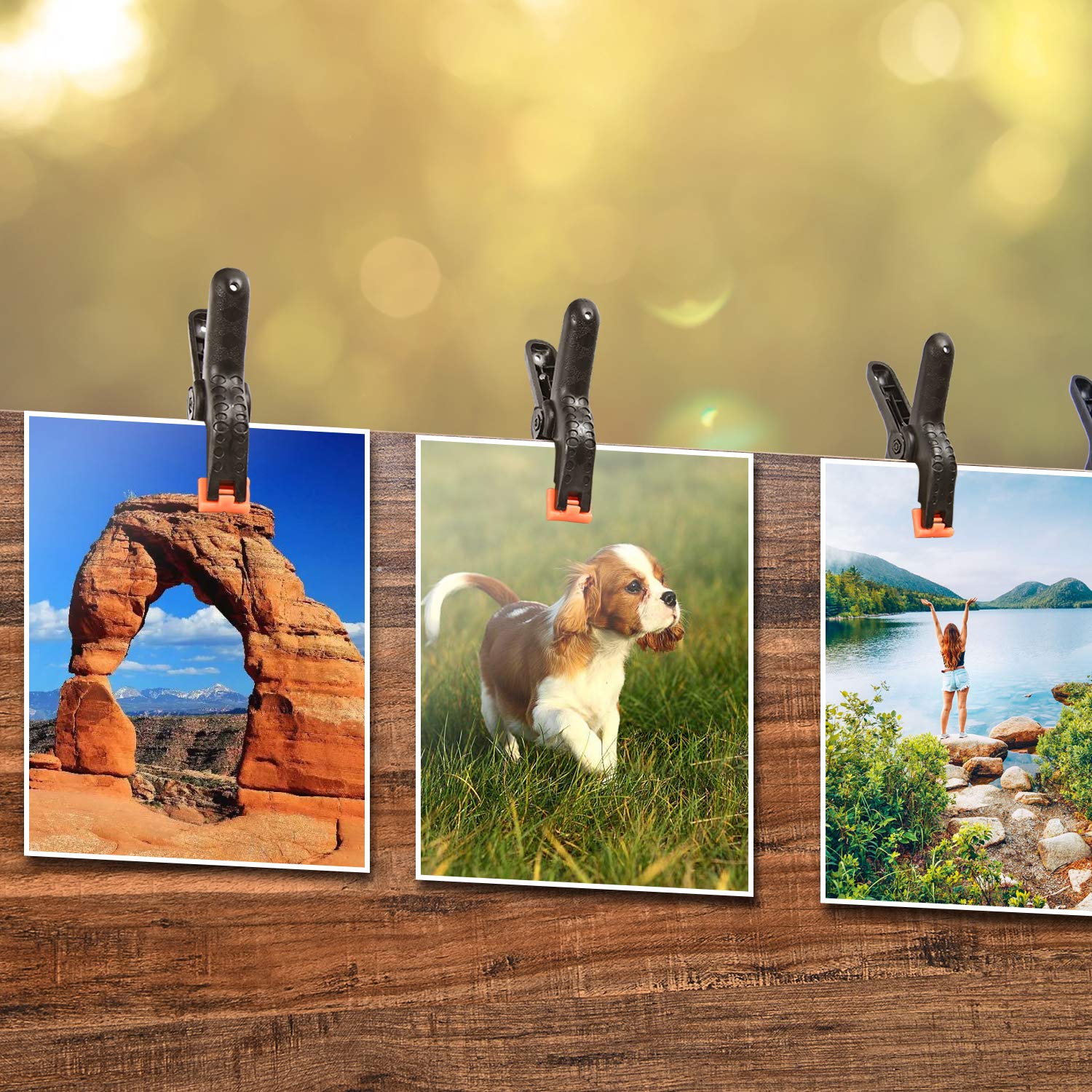 Yesker Backdrop Spring Clamps - 8 Pack, 4.4 inch Nylon Heavy Duty Clips for Background Stand, Photo Studio, Photography, Chromakey Screen, Wood Working