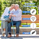 supregear Folding Walking Cane Adjustable Lightweight Blue 85-95 cm view 6