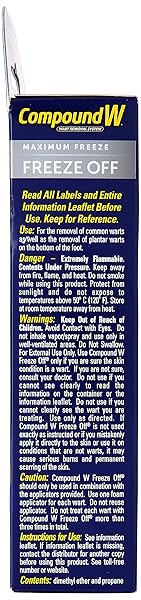 COMPOUND W FREEZE OFF WART REMOVER, WART REMOVAL SYSTEM FOR REMOVING COMMON & PLANTAR WARTS, 8 APPLICATIONS