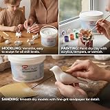 BOHS White Air Dry Clay Pro 3 lbs Modeling Squishy Arts Craft Kit view 5