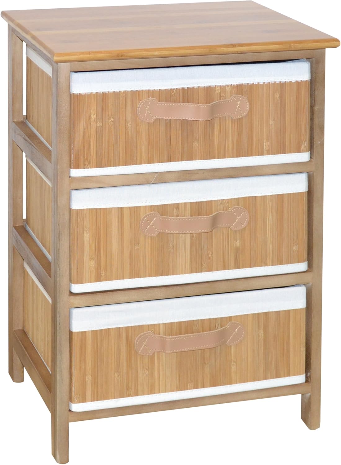 CAJONERA NORA 3 CAJONES DE BAMBU' CM 42 X 32 H 63 Amazon.es Hogar