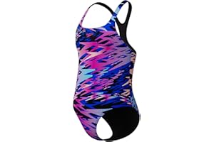 Speedo Girl's Hyperboom Print Medalist One Piece Swimsuit