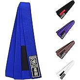 Twister Jiu Jitsu BJJ Belt 1.5” Wide for Men Women Adults | Premium Cotton with Woven Patch | 8 Row Stitching |