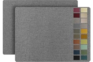 ILOFRI Linen Fabric Patches Self Adhesive 8x11 inch 2pcs, Durable Fabric Couch Repair Tape Patch for Upholstery, Furniture, Car Seats, Office Chair, Sofa, Clothing, Jackets, Crafts - Light Grey 2.0