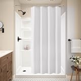 Shower Curtain 122 x 182cm with Metal Hooks White view 2