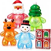 4Pcs Christmas Squishies, Slow Rising Squeeze Squishy Christmas, Squeeze Stress Relief Balls Toys for Adults, Stocking Stuffers, White Elephant Gift
