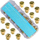 36Pcs Range Stove Oven Orifice Conversion Kit, for Range, Cooktop, Stove | propane orifice kit Standard thread M6x0.75, hole diameter size 0.3/0.4/0.7/0.8/0.9/1.0/1.1/1.2/1.5/1.7/1.9mm