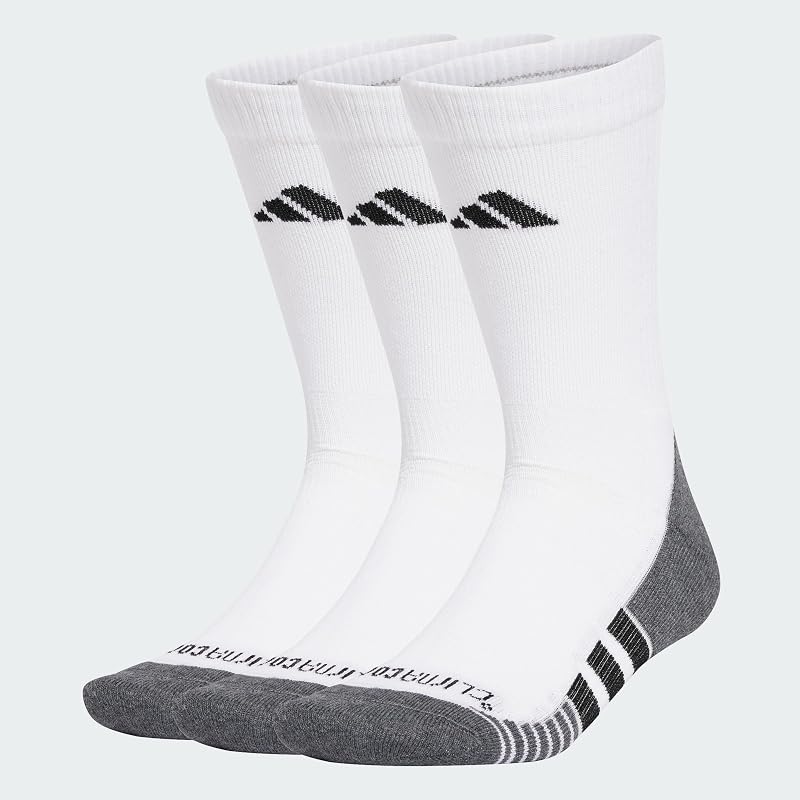 Mixte Performance Climacool Cushioned Crew 3P Socks, White/Black, 37-40 — photo 1 sur 5