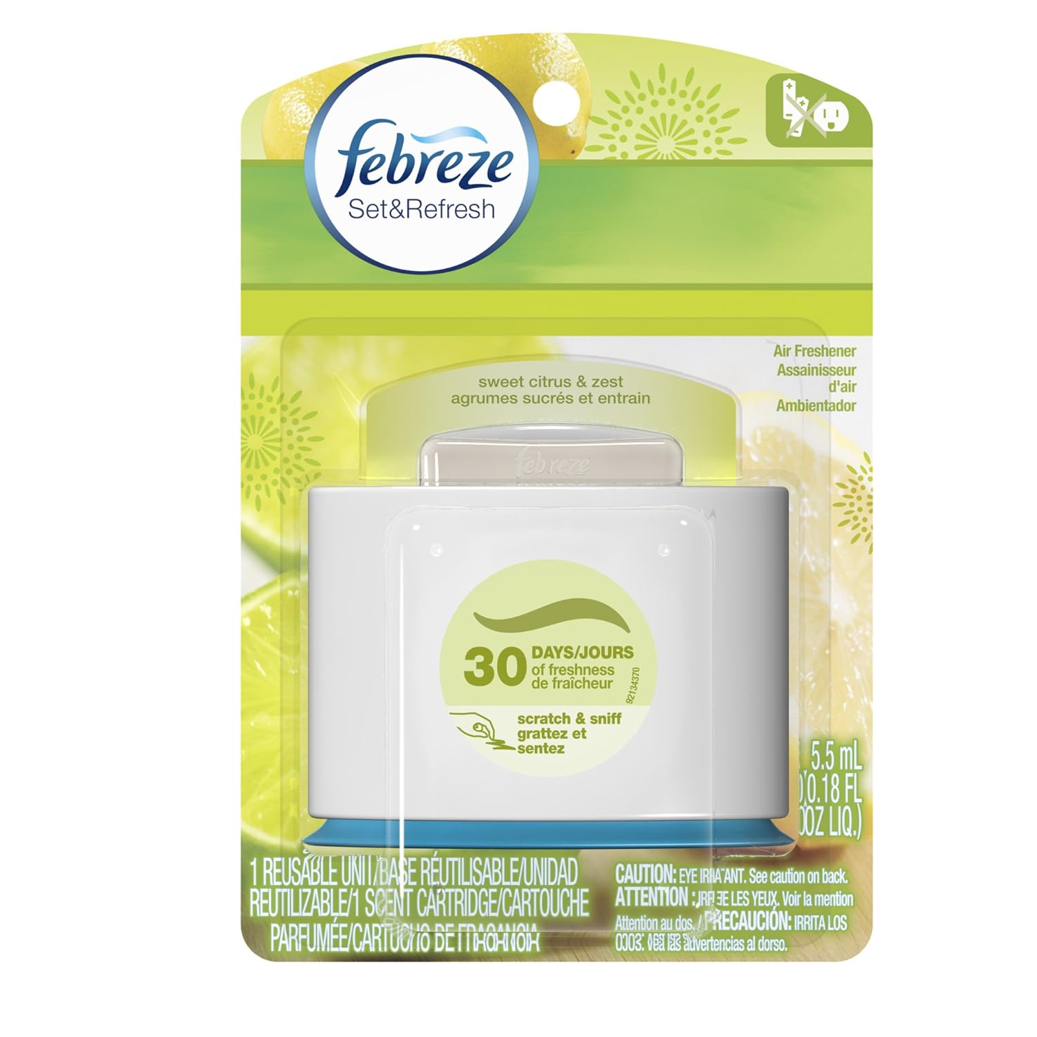 Febreze Set & Refresh Sweet Citrus & Zest Air Freshener (5.5 Ml) (Pack