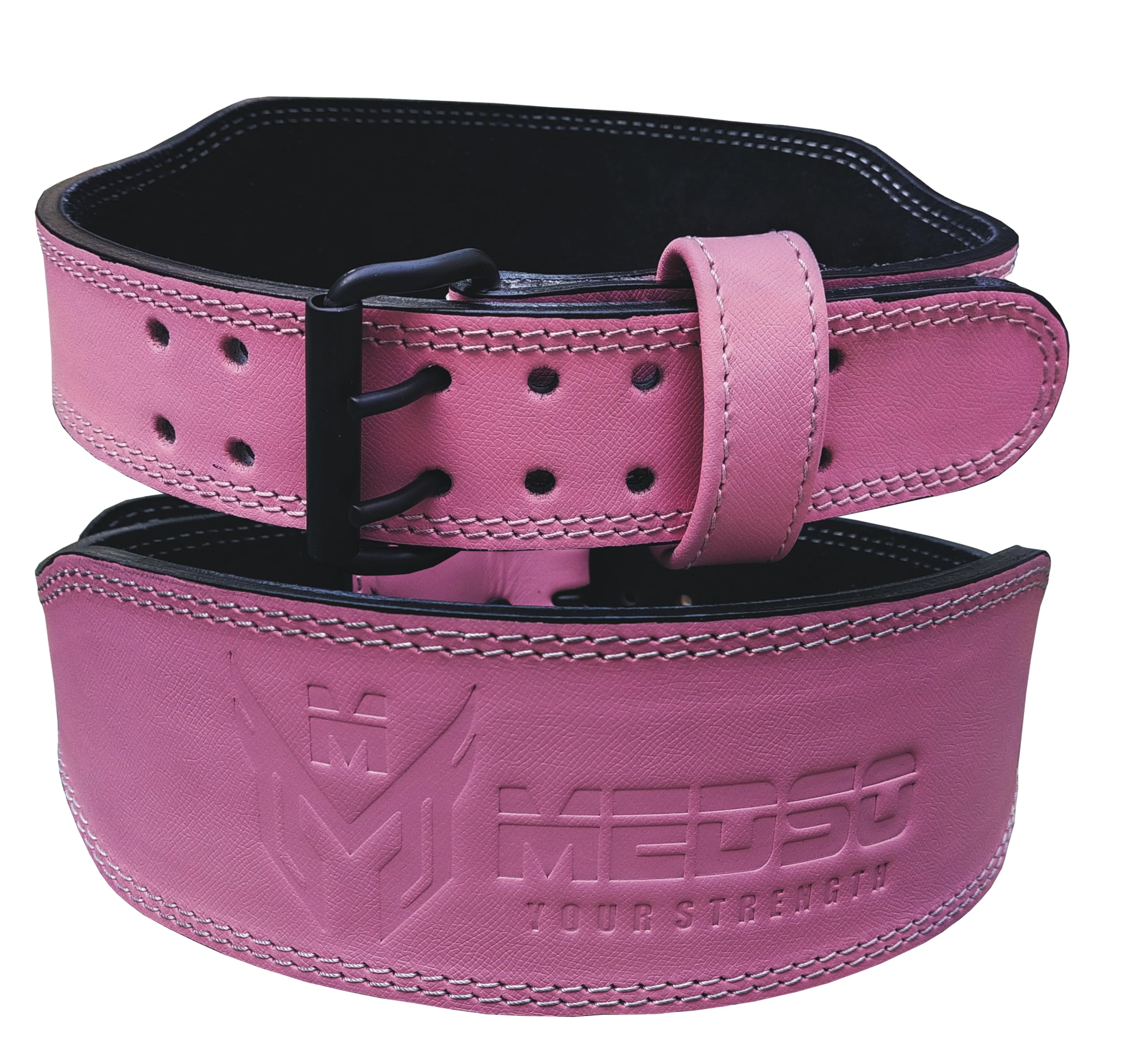 MEDSO Forever 7MM 100% Pro Leather Weight Lifting Belt Heavy Duty with Adjustable Buckle - Stabilizing Lower Back Support 4 Inches Wide For,Weightlifting,Powerlifting,Cross Training for Men Women