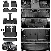 HOUCLEMIC Floor Mats for 2020-2025 Hyundai Palisade 7/8 Passenger, Trunk Mat with Seat Back Cover and Lower Cargo Mat All Weather Interior Protector for 2025 Hyundai Palisade Accessories