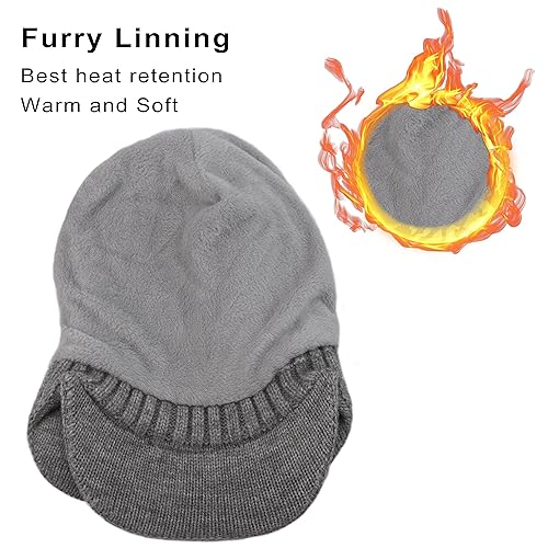Muryobao Men Winter Beanie Hat Fleece Lined Cuff Knit Hats with