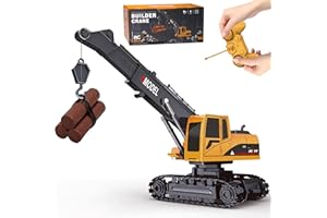 MQDMINI RC Crane Toy - Remote Control Crane for Boys 6-12, RC Crane Tower Construction Vehicles, Present Ideas for Kids