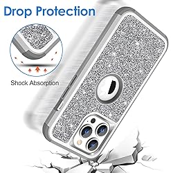 Hython for iPhone 14 Pro Max Case Glitter, Cute