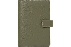 Filofax Camden Organizer, Personal Size, Olive - Grained Vegan Leather, Six Rings, Week-to-View Insert, English (C022407)