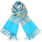 DOFOTAWN Women’s Embroidered Oversize Tassel Pashmina Shawl Scarf Gift for Women