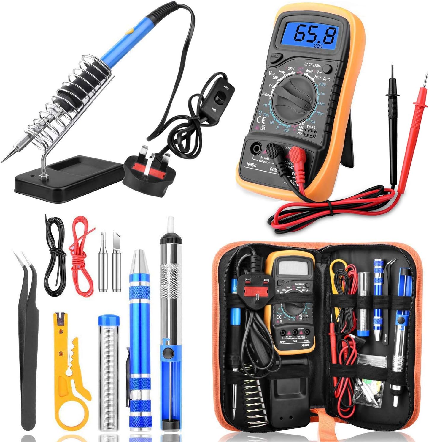 Soldering Iron Kit, ETEPON 60W Adjustable Temperature Electronic Solder