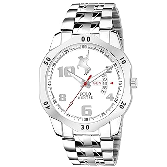 White Day and Date Mens Watch-1227