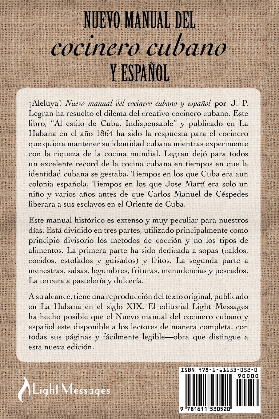 Nuevo Manual del Cocinero Cubano y Español (Spanish Edition): J. P. Legran,  Roberto Copa Matos: 9781611530520: Amazon.com: Books
