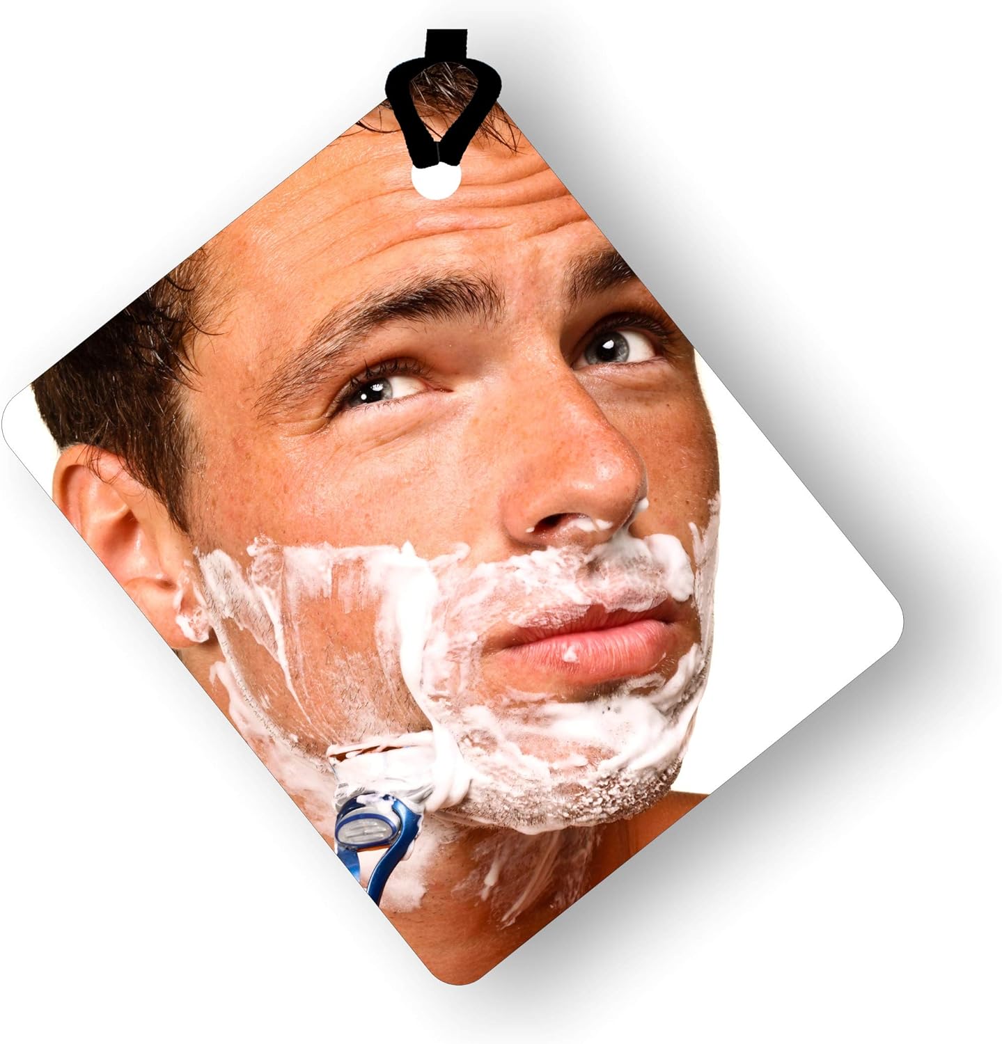 Mirror On A Rope ReflectX Travel Shower Mirror - Light and Durable - Made in The U.S.A. - Shatterproof - Easily Eliminate Fog and Shadows for a Clear Fog Free Reflection. (unclad): Home & Kitchen