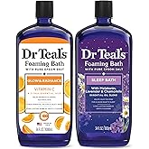 Dr Teal's Foaming Bath with Pure Epsom Salt, Vitamin C & Sleep Blend, 34 fl oz (Pack of 2)