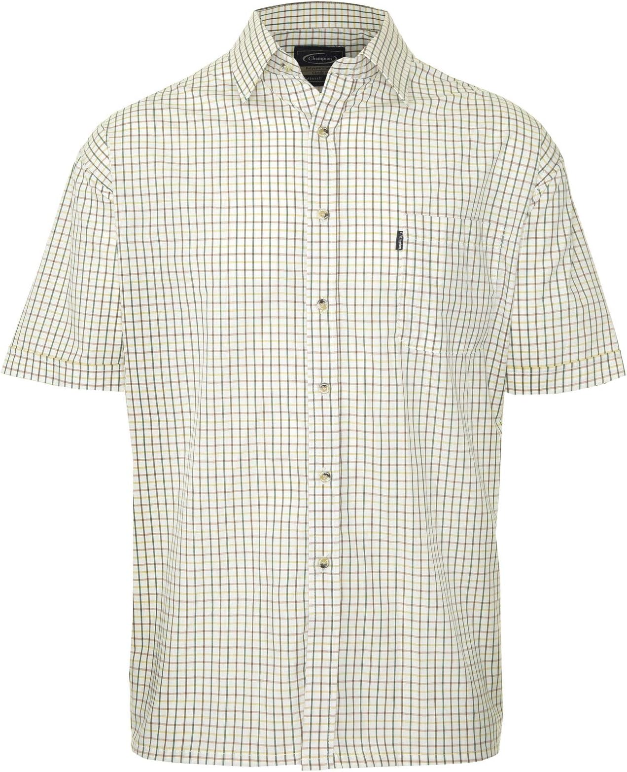 Men's Tattersall Casual Short Sleeve Country Check Summer Shirt Easy Care Plus Size Up to 5XL