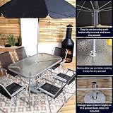Samuel Alexander 6 Seater Garden Furniture Set with Parasol Table Chairs view 4