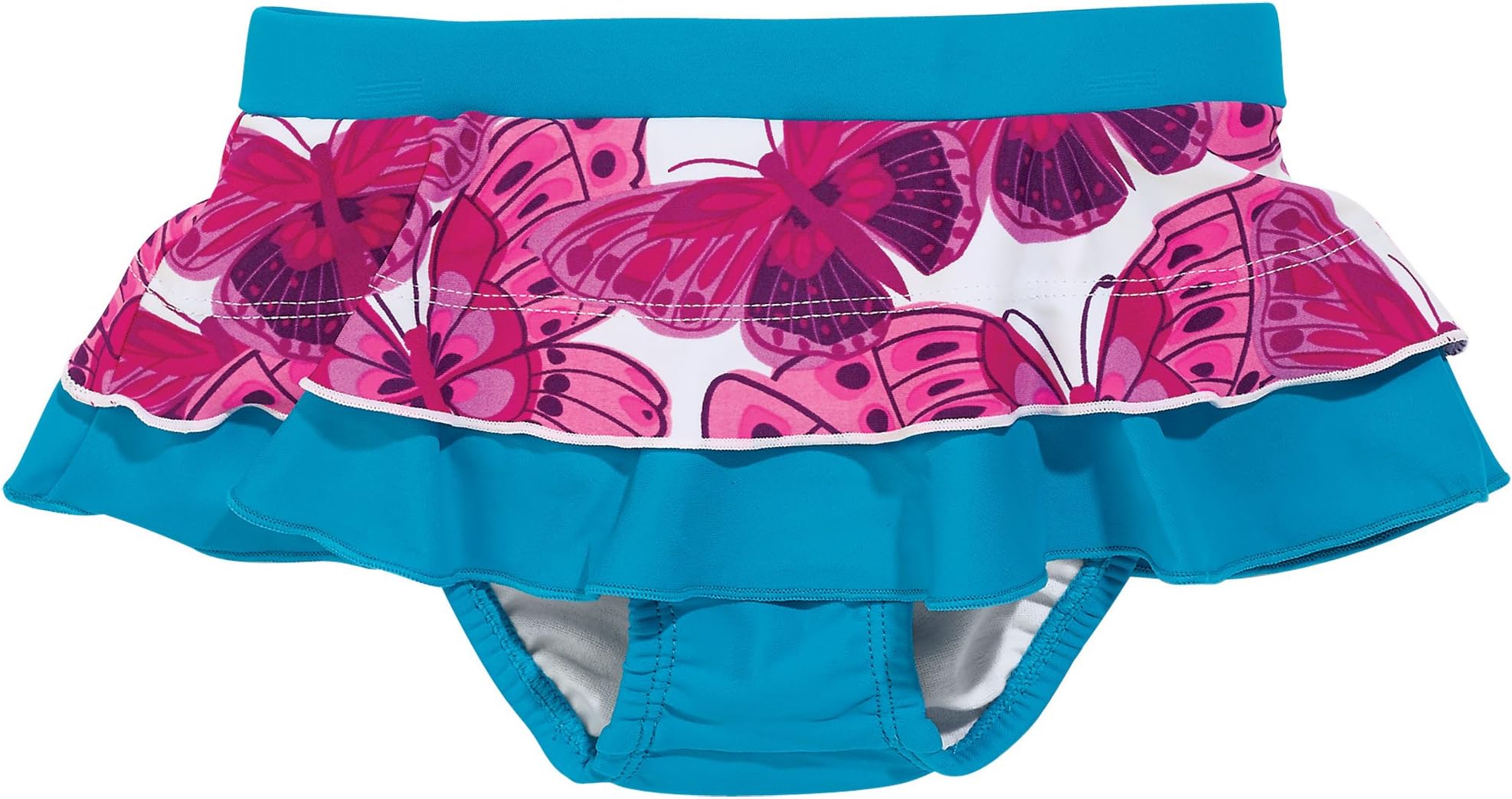 Sun Smarties Toddler Girl Butterfly Reusable Washable Swim Diaper Skirt 2T Blue