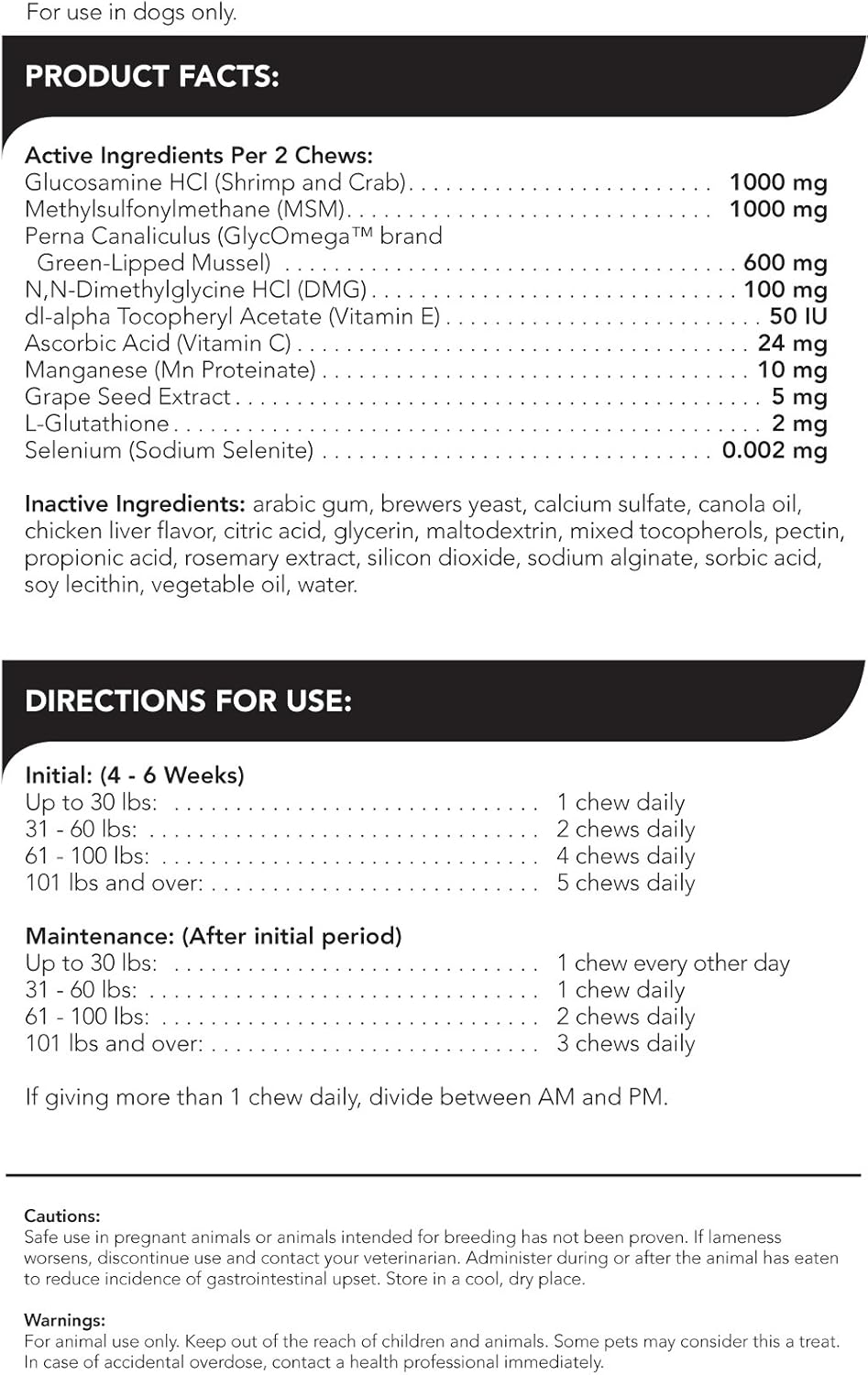 VETRISCIENCE Laboratories - Glycoflex 3 Hip & Joint Support for Dogs, with Glucosamine, DMG, MSM & Green Lipped Mussel. 120 Bite Sized Chews : Pet Bone And Joint Supplements : Pet Supplies