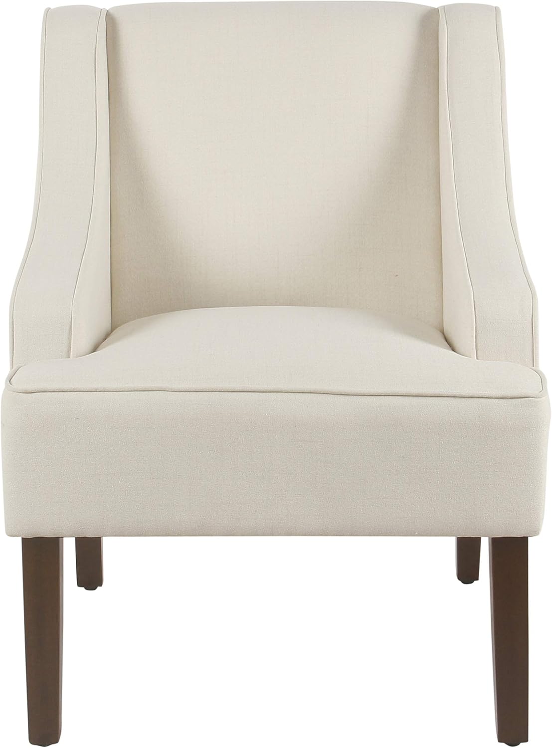 HomePop Swoop Arm Accent Chair, Cream: Furniture & Decor