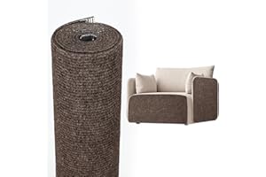 AHUA WALSONG Cat Scratching Mat 78.7"x15.8" Self-Adhesive Cat Furniture Protector, Climbing Cat Scratch Pad for Cat Tree, Sofa, Wall, and Furniture DIY Protection(Brown)