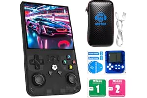 VIOXIA R36s max Retro Gaming Console Handheld Game Console , Game Emulator Handheld Console, 4K HD 4.0" IPS Screen, Preloaded 18,000+ Retro Games Portable Video Games(Black 64GB MAX)