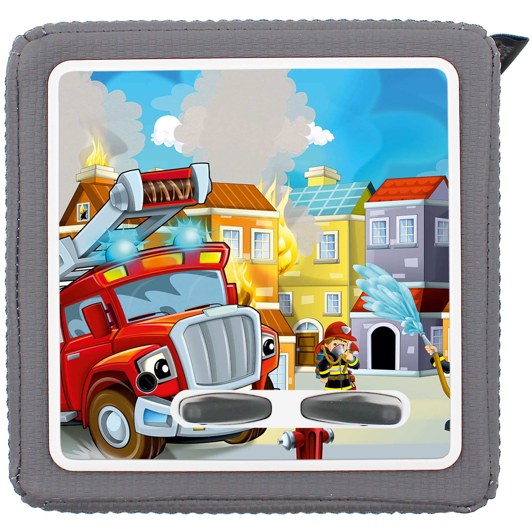 yabaduu Protective Film Cover for Toniebox Perfect Fit Self-Adhesive Child-Friendly Film Accessories for Children Toys (Y031-24 Fire Brigade, Without Name of Choice