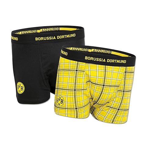 Borussia Dortmund BVB-Boxershorts (2er Pack) (schwarz, gelb)