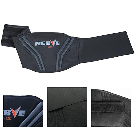 Motorrad Nierengurt Push Herren Damen Kinder Roller Wärme Schutz Verstärkt Klettverschluss - schwarz - XXL-140cm