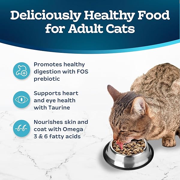 BLUE BUFFALO TASTEFULS NATURAL DRY FOOD FOR ADULT CATS, SENSITIVE STOMACH, CHICKEN & BROWN RICE RECIPE, 3-LB. BAG
