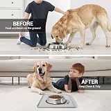 Coomazy Silicone Dog Food Mat Grey 11.8x11.8in Non Slip Waterproof view 5