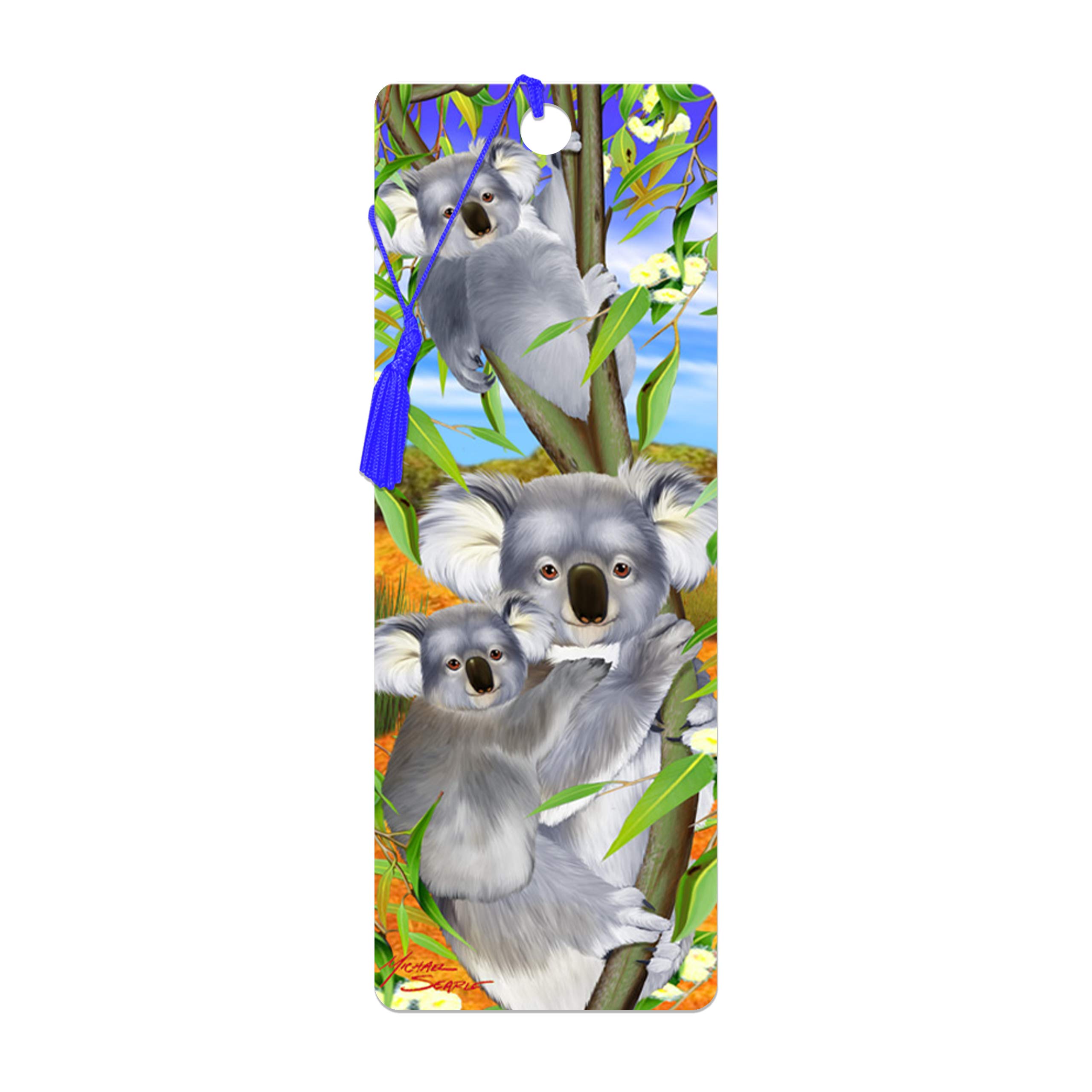 3D LiveLife Bookmark - Koala Cuddle from Deluxebase. Cute Lenticular Koala Page Marker. Animal Themed Accessories for Book Lovers. Small Gifts for Men, Women, Writers and Teachers.