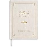 ⩓ Per Se Mom Life Story Journal, Moms Story Guided Journal with 200+ Questions, Mother's Day Birthday Gifts for Mom, Linen Hardcover-7.5'' x 10'' (Beige)