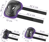 WayEee Kids Helmet and Pads Set Purple 3-10 Years Adjustable Safety Gear view 5