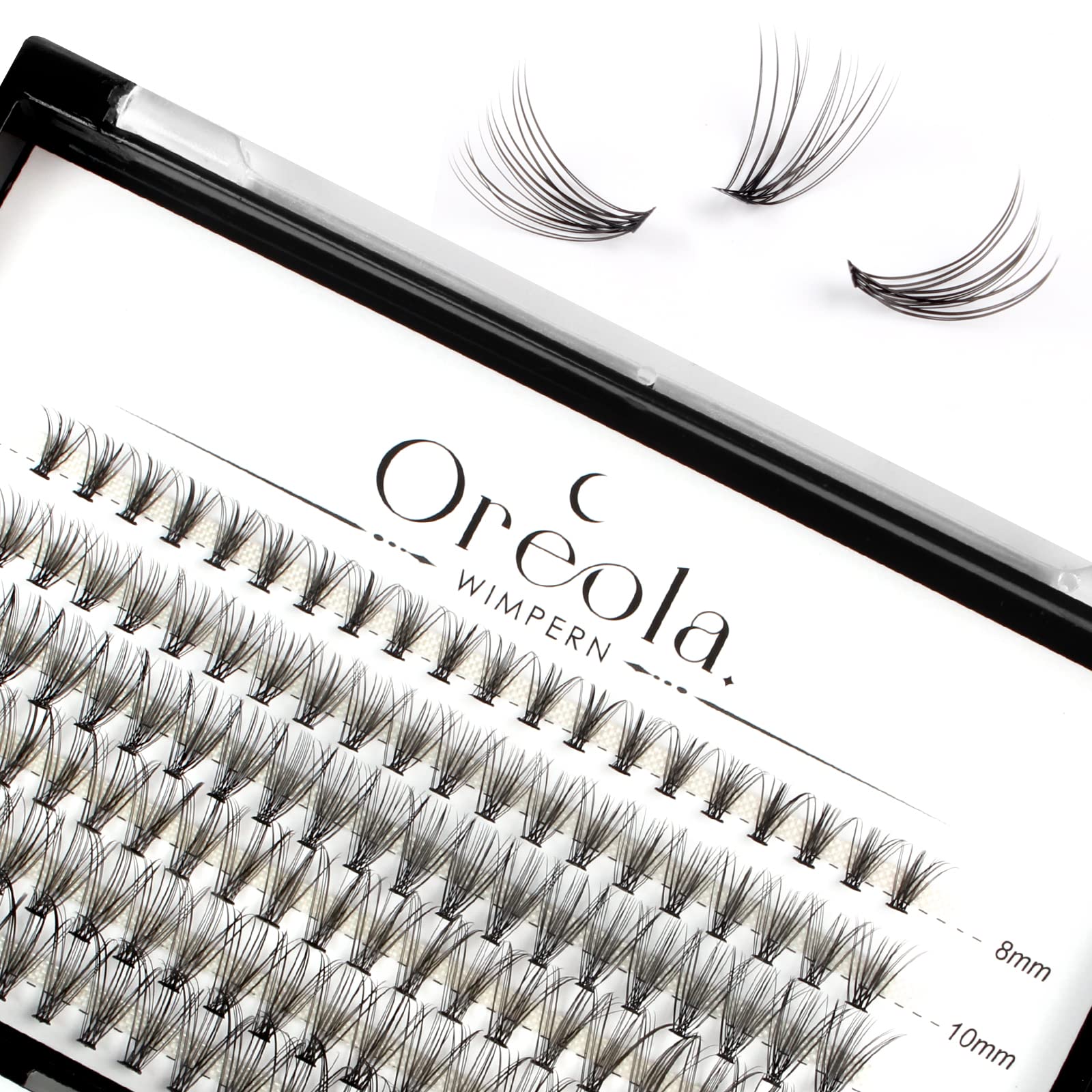 Oreola Natural Single Fake Lashes Individual False Lashes Cluster for DIY Eyelash Extensions at Home 0.07D 8-14mm Cluster Lashes 120Pcs Lash Bundles Reusable — image 1