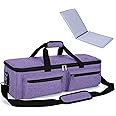 LUXJA Carrying Bag Compatible with Cricut Explore Air and Maker, Tote Bag Compatible with Cricut Explore Air, Silhouette Cameo 4 and Supplies (Bag Only, Patent Design), Purple