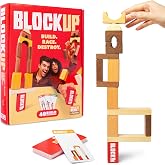 What DO You Meme? Block Up by Relatable, Exciting Tower Game for Kids &amp; Adults Family Game Night, Great Building Toys Kids Games, Includes 28 Blocks, 40 Blueprint Cards, and Instructions