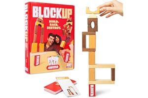 What DO You Meme? Block Up by Relatable, Exciting Tower Game for Kids & Adults Family Game Night, Great Building Toys Kids Games, Includes 28 Blocks, 40 Blueprint Cards, and Instructions