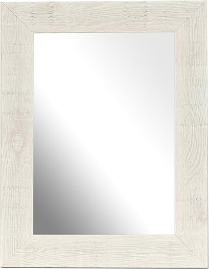 Inov8 7 x 12,7 cm Marco para Espejo de Madera Tradicional, Blanco