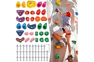 30/32Pcs Rock Climbing Holds for Adult, Wall Holds Climbing Rocks Wall Grip for Indoor and Outdoor Playground Building with M