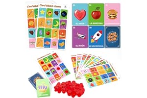 Bosctanuc Loteria Mexican Bingo, Original Spanish Playing Cards Games, Juegos De Mesa En Español para Bingo Games for Kindergarten Learning Spanish,Preschool Learning Activities,Family Board Games