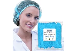 MEDD MAX WE SUPPLY WE CARE Medd Max Disposable Bouffant cap (Hair Net) Spun-bounded Poly Hair Head Cover Eco-friendly, non-toxic, latex free